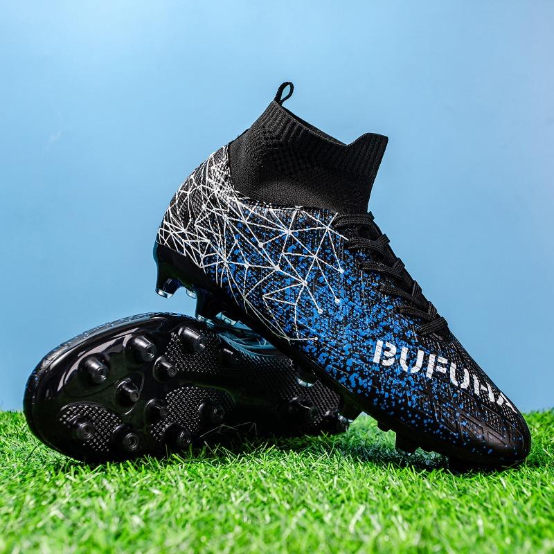 Unisex High-Top Fußballschuhe Bunt Outdoor Langstollen Sportschuhe Große Größe Jugend Sport Kinder Fußballschuhe