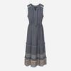 Thursday Island Women S Border Mix SleeveleSS dreSS Navy T264mop213w