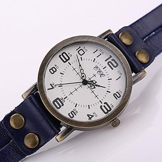 ZooooM Bracelet-style Watch Design Needle Dial Fake Watch Band Military Fashion Casual Stylish Analog (Vintage Orange) ZM-BURETOKE-OR