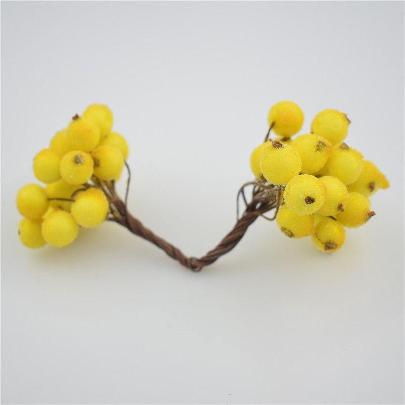 Mini Weihnachts-Schaum Vereiste Frucht Künstliche Stechpalmenbeere Blume Für Elegante Heimdekoration