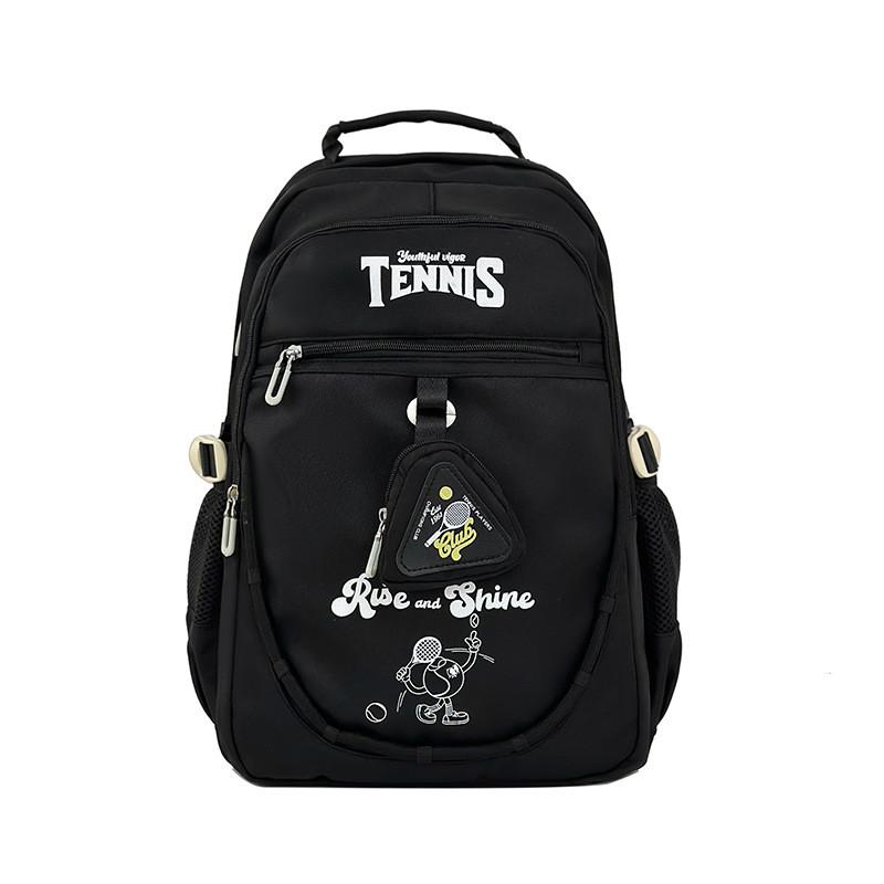 Large Capacity Nylon Backpack With Breathable Straps For Students And Casual Use
