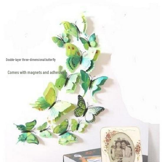 3D Butterfly Decorative Sticker with Adhesive - Perfect for Walls, Weddings, and Fridge Magnets.