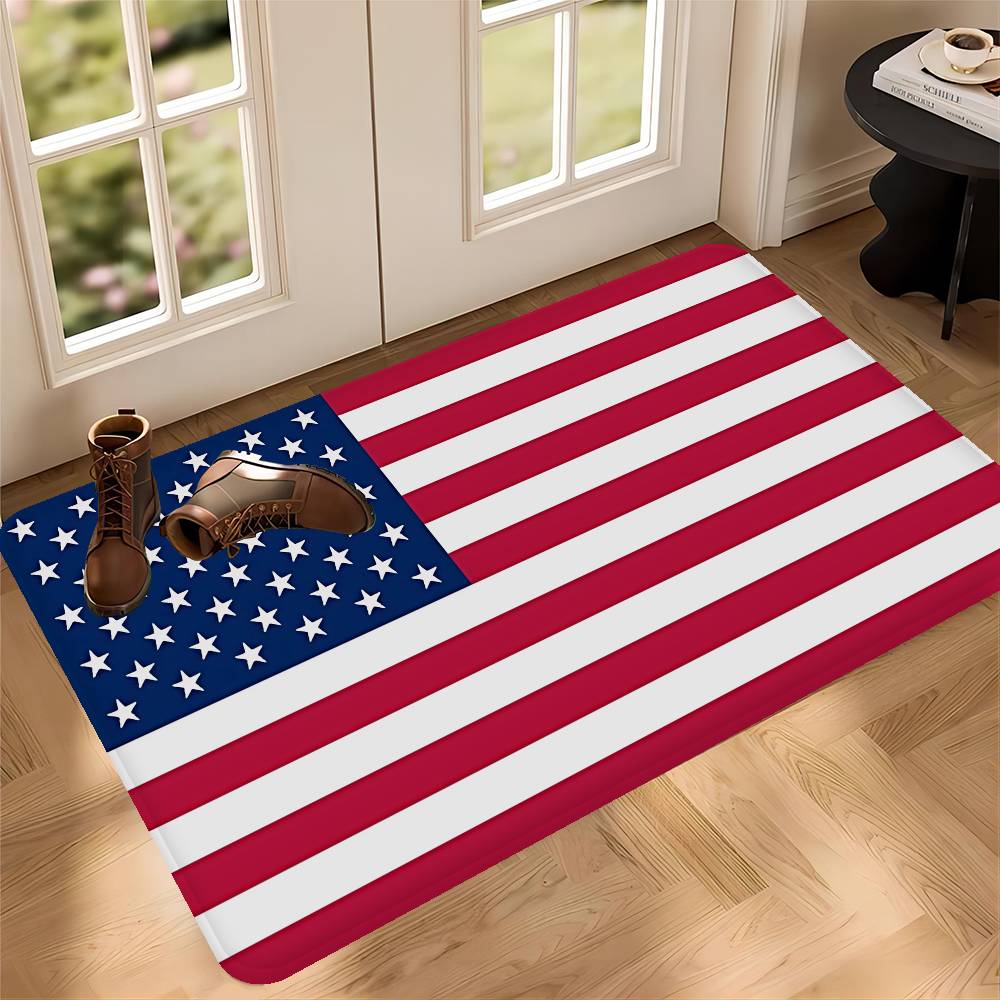 Popular Symbol American Flag Floor Mat Cheaper Anti-slip Modern Living Room Balcony Printed Bedside Mats