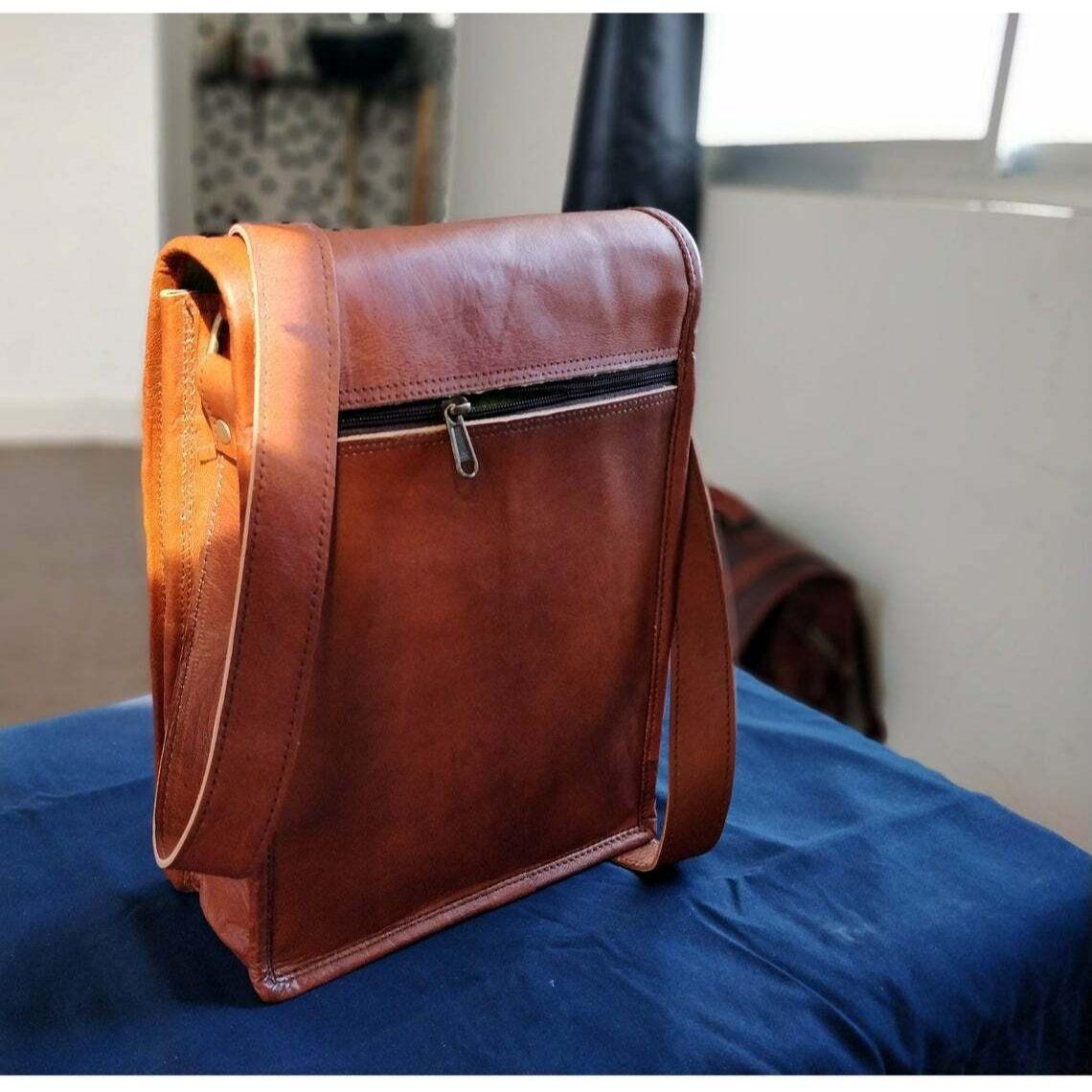 Винтажная сумка через плечо из козьей кожи ручной работы — фото 2