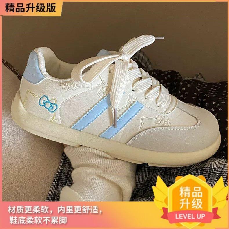 Embroidery German training shoes women's 2025 new Korean niche chic versatile board shoes ultra-light casual sports white shoes women