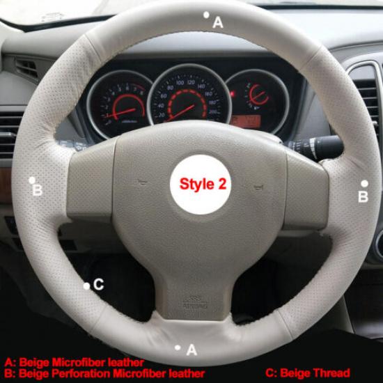 Hand Sewing Car Steering Wheel Cover For Nissan Tiida 04-2010 Sylphy Versa Note