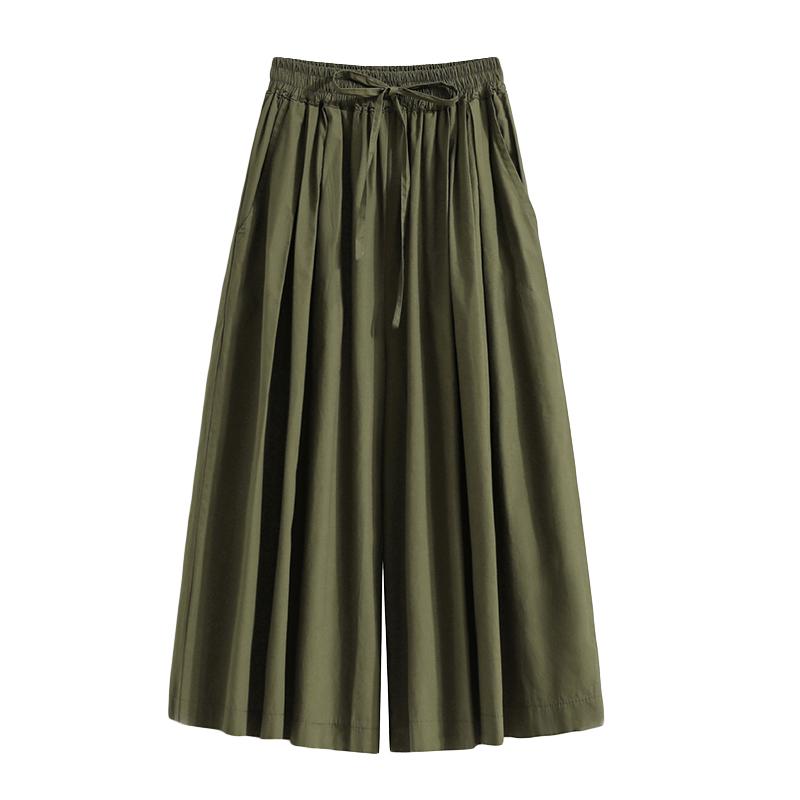 DIMANAF 2026 Summer New Plus Size Women Long Pants Clothing Loose Casual Elastic Waist Fashion Lady Bottoms