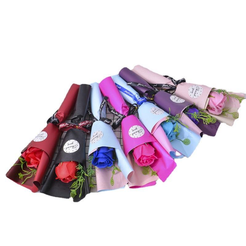 Artificial Soap Flower Rose Bouquet Gift Bags Mother'S Day Birthday Gift Wedding Home Decor  Rose Soap Bouquet Gift