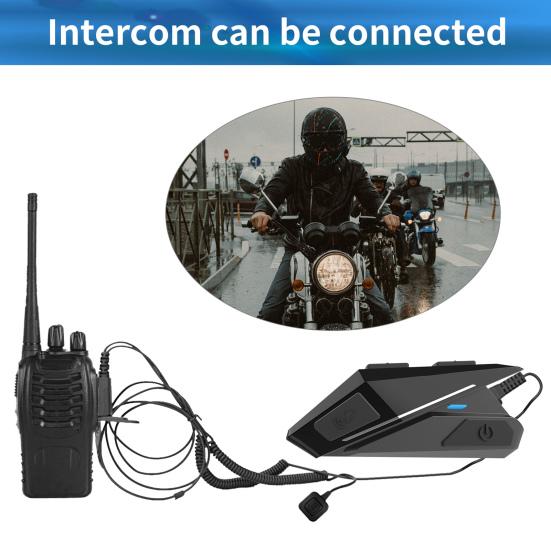 Motorcycle Helmet Headset Waterproof Noise-reduction Hands-free Call Bluetooth-compatible5.0 Wireless Motorcycle Helmet Earphone Music for Driving