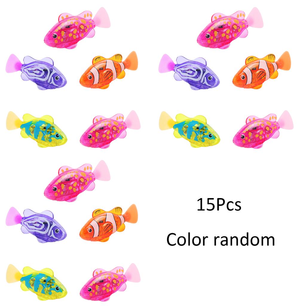 1Pc-50Pcs Baby Bathing Light Sensing Electronic Fish Water Play Toy, Simulating Small Fish Swimming,Suitable For Teasing Kittens