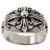 Stainless Steel Floral Cross Silver Color [sakuto] Men's Ring, (17)