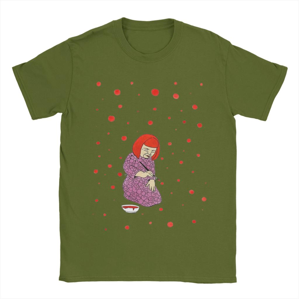 Men Yayoi KKusama T Shirts Cotton Clothing Funny Short Sleeve Crew Neck Tee Shirt Gift Idea TShirts