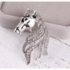 Men'S Zodiac Horse Head Coat Button Corsage Brooch Suit Shawl Buckle Fashionable And Elegant Accessories