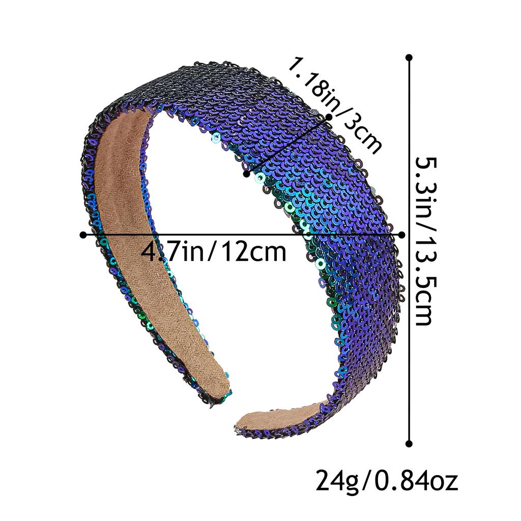 Serre-têtes à paillettes tendance Filles Brillants 3CM Serre-têtes Filles Femmes Serre-têtes Enfants Enfants Décoration de fête Accessoires pour cheveux