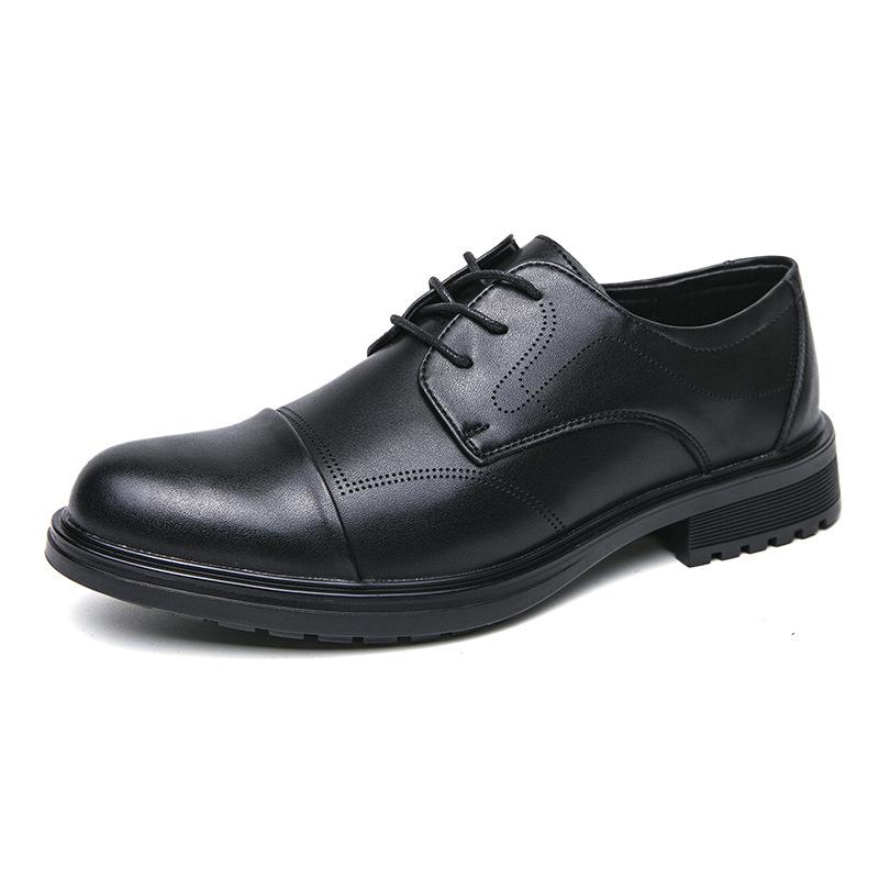 Men's Business Casual Leather Shoes Autumn and Winter New Dad Shoes Office