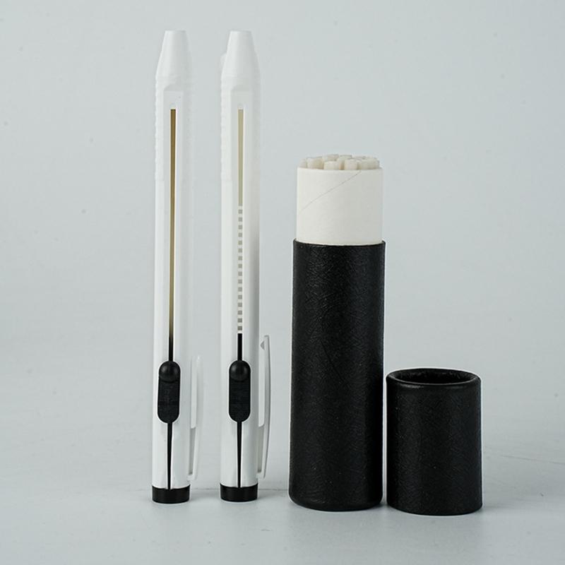 Tailor Chalk Pen with Refills Press Action Fabric Marker Pen for Fabric Marking Sewing Quilting and Needlework Project