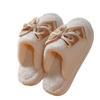 Sweet Creative Bow Cotton Slippers Autumn and Winter Home Indoor Non-slip Warm Plush Girl Heart Girl