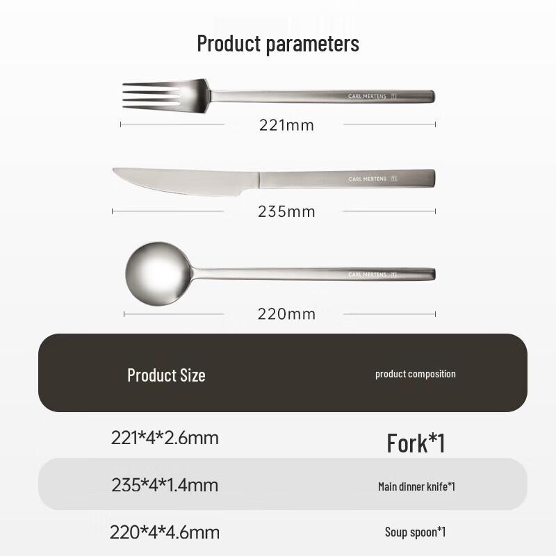 Three-Headed Eagle Pure Titanium Cutlery Set