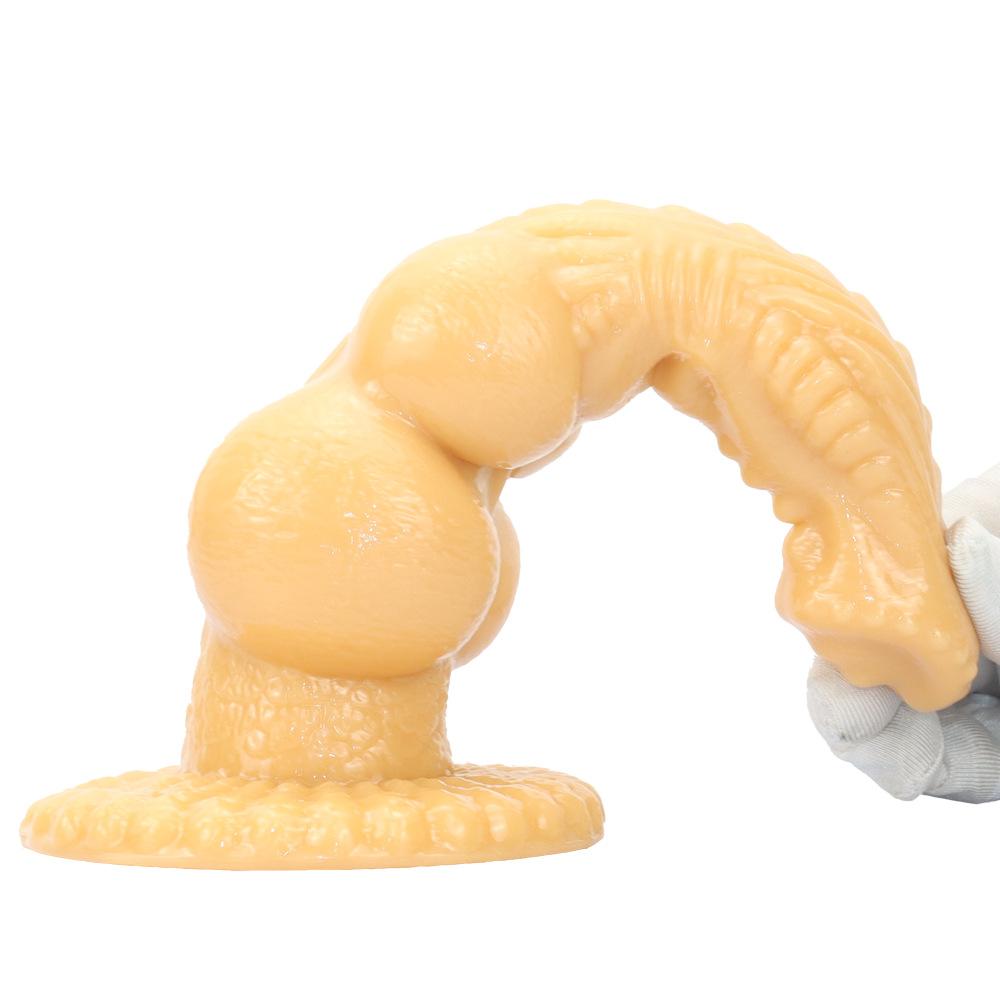 Realistic Canine Penis with Balls Dildo - Extra Long Depth Play for Women, SM Roleplay Toy, Anal Plug with Dual Testicles, Fantasy Adult Toy