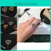 Stylish Korean Retro Geometric Open Adjustable 925 Sterling Silver Ring For Women