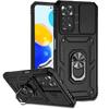 Armor Funda For Xiaomi Redmi Note 11 11S 4G Case Slide Lens Protector Phone Case For Redmi Note11 Note 11E Pro Ring Stand Cover