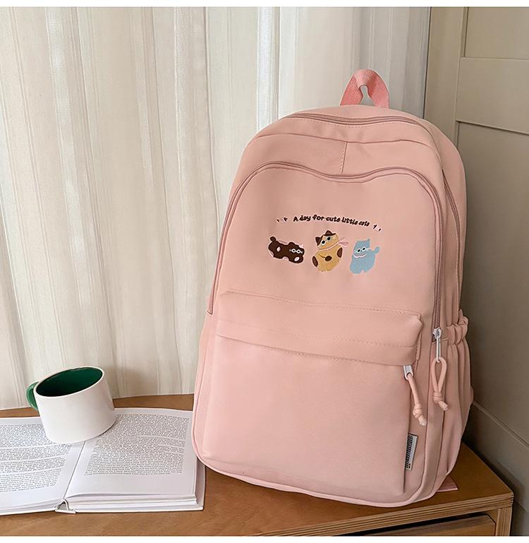 School Bag New High-Value Japanese Ins Fresh Sweet Cute Cartoon Backpack for Middle and High School Students Simple and Lightweight Backpack
