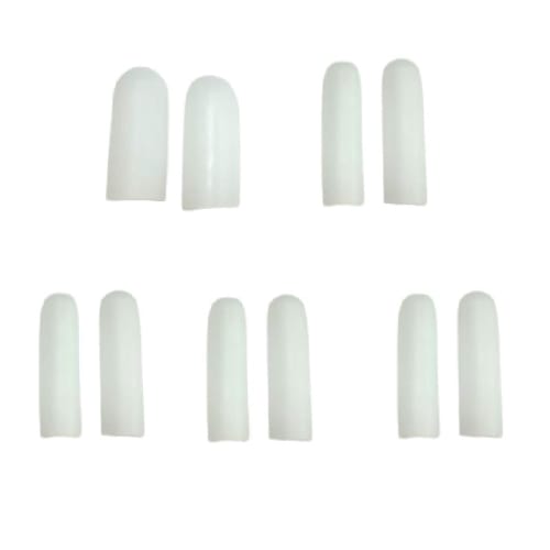 

Toe Caps, Toe Protection, Big Toe Caps, Toenail Protection Caps, Breathable, Suitable for Corns, Hammer Toes, and More (White, Pack of 10)