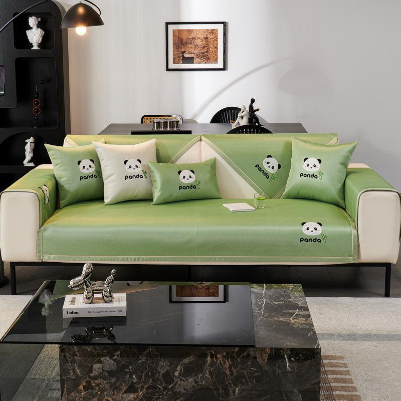 Pure Ice Silk Rattan Mat Mat  Summer New One-Piece Cartoon Non-Slip And Anti-Cat Scratch Sofa Cushion