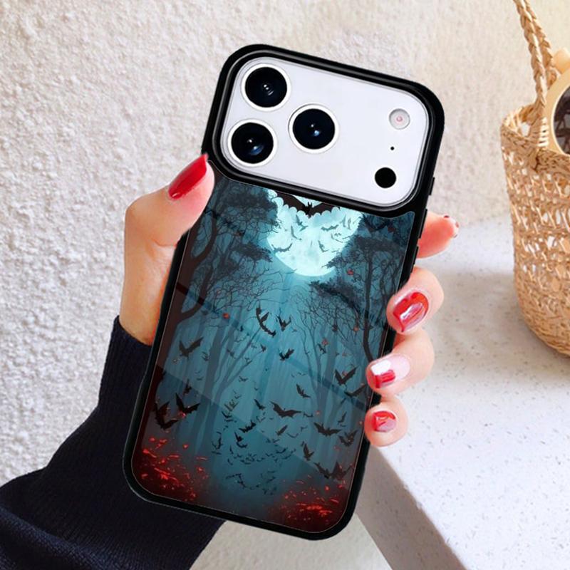 Vampire Bats Full Moon Halloween Phone Case For iPhone 17 Air 16 15 14 13 12 11 Pro Max Plus