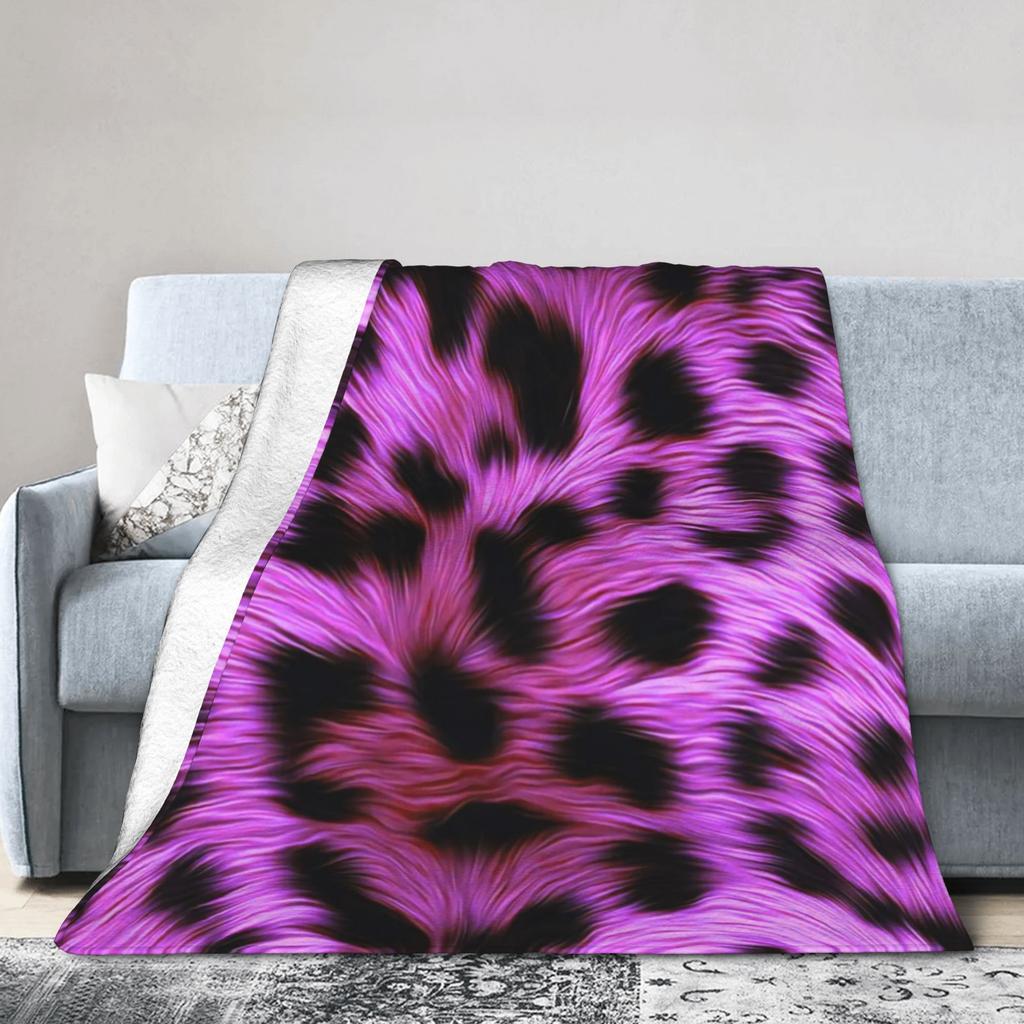 Leopard Texture Blanket Quality Soft  Throw Blanket Autumn Girls Boys Couch Chair Fluffy Bedspread