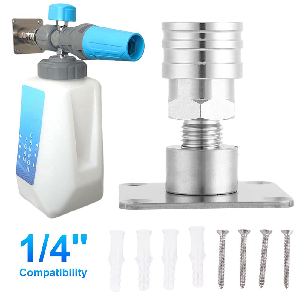

Automatic Foam Cannon Mount 1/4 Quick Connect Foam Cannon Holder Stainless Steel
