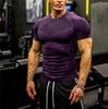 YOUNGAL Men's High Elastic Short Sleeve Fitness T-Shirt