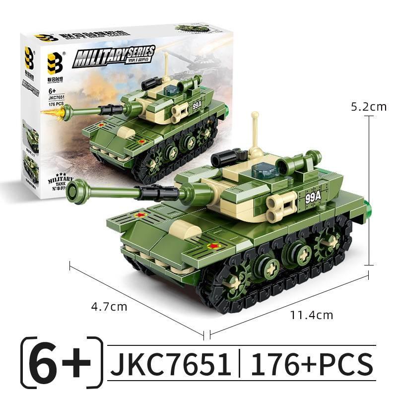 Plastic Building Block Tank Toy With Diy Assembly Children Educational Gifts