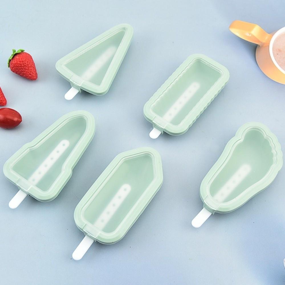 5Pcs Reusable Ice Cream Making Tools Silicone Ice Lolly Mold Creative Popsicle Moulds