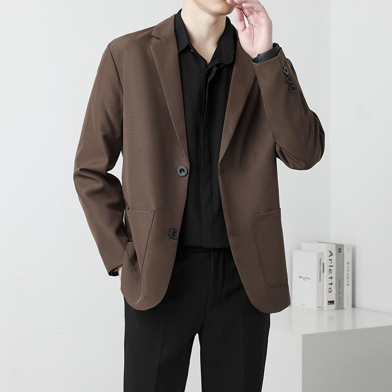 Men Spring and Summer Slim Fit Social Blazer Business Formal Jacket Youth Office Suit Jacket