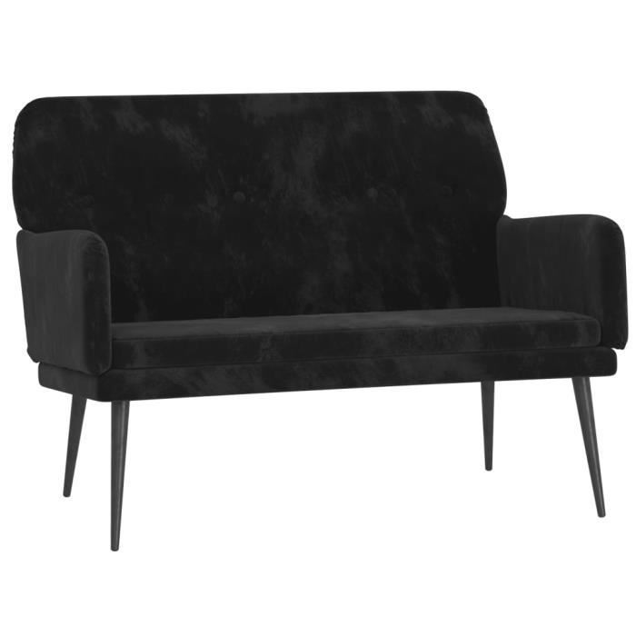 351419 vidaXL Bench Black 108x79x79 Cm Velvet