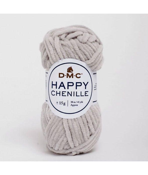 Pelote Amigurumi - DMC - HAPPY CHENILLE - 15g - Gris - 100% Polyester