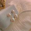 Simple Design Water Drop Natural Baroque Freshwater Pearl Silver Needle Female Tassels Stud Earrings Wholesale Gifts