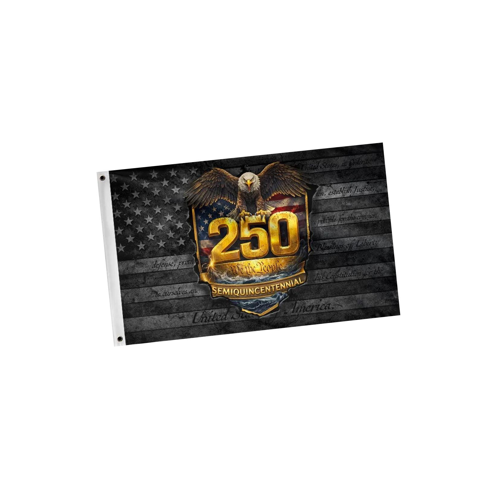 

Commemorative 90x150cm Flag Featuring 250th Semi-Quincentennial Design with Eagle and Shield Printed on Durable Fabric for Outdoor Use One Size