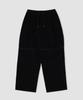 CAMEL WORK Wide Corduroy Cut Cargo Pants (Black)