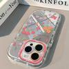 Clear Floral Mirror Phone Case for iPhone 13/14/16Pro/17/15ProMax