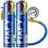 Kit de Recarga de Ar Condicionado Fixfy 5 em 1 2x Lata Grande 500ml + Mangueira Com Manômetro R134A
