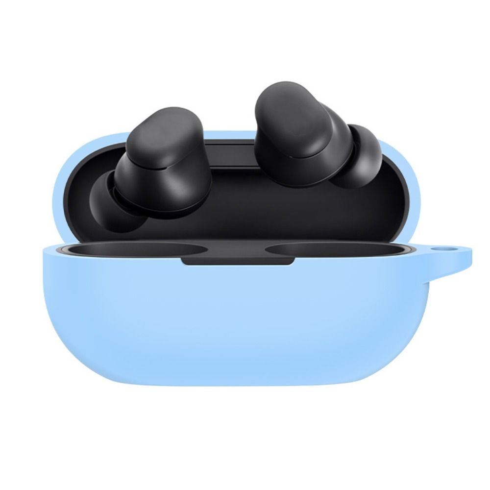 Capa de silicone para fones de ouvido Beats Solo Buds com gancho, protetor macio à prova de choque e anti-riscos, capa protetora de cor sólida