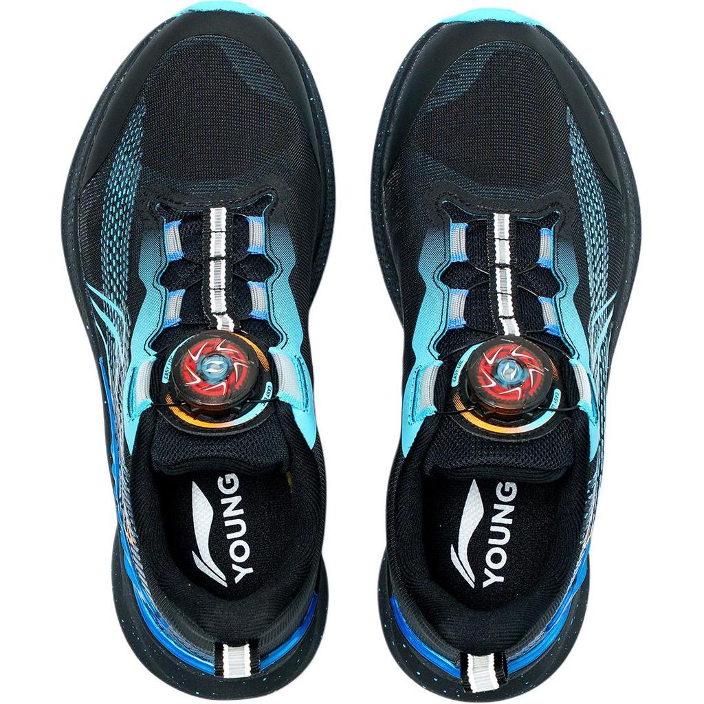 Li Ning Kids Kunpeng 3 Comfortable Versatile Shock Absorbing Durable Rebound Low Top Running Shoes Kids running shoes Black YKFV098-7