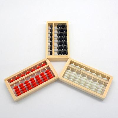 7 Column 5-bead Wooden Abacus For Children Small Lightweight Math Arithmetic Calculating Tool For