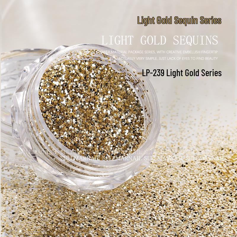 Шампанское Золото Блестки и Пайетки для Маникюра Mix
