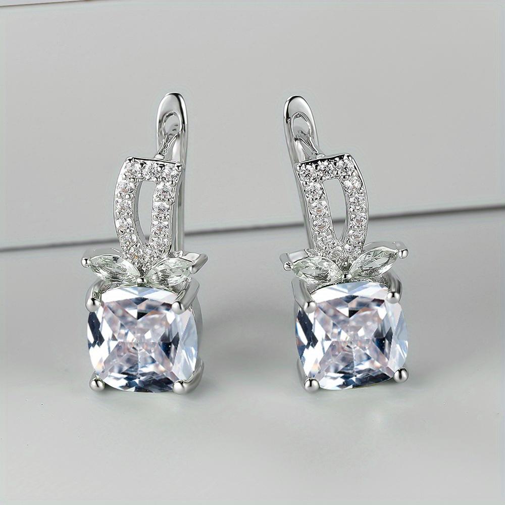 

1 пара висячих сережек в форме яблока с зеленым камнем квадратной огранки, серебряные серьги в стиле яблока с фруктами, кольцо для невесты, обручальные украшения