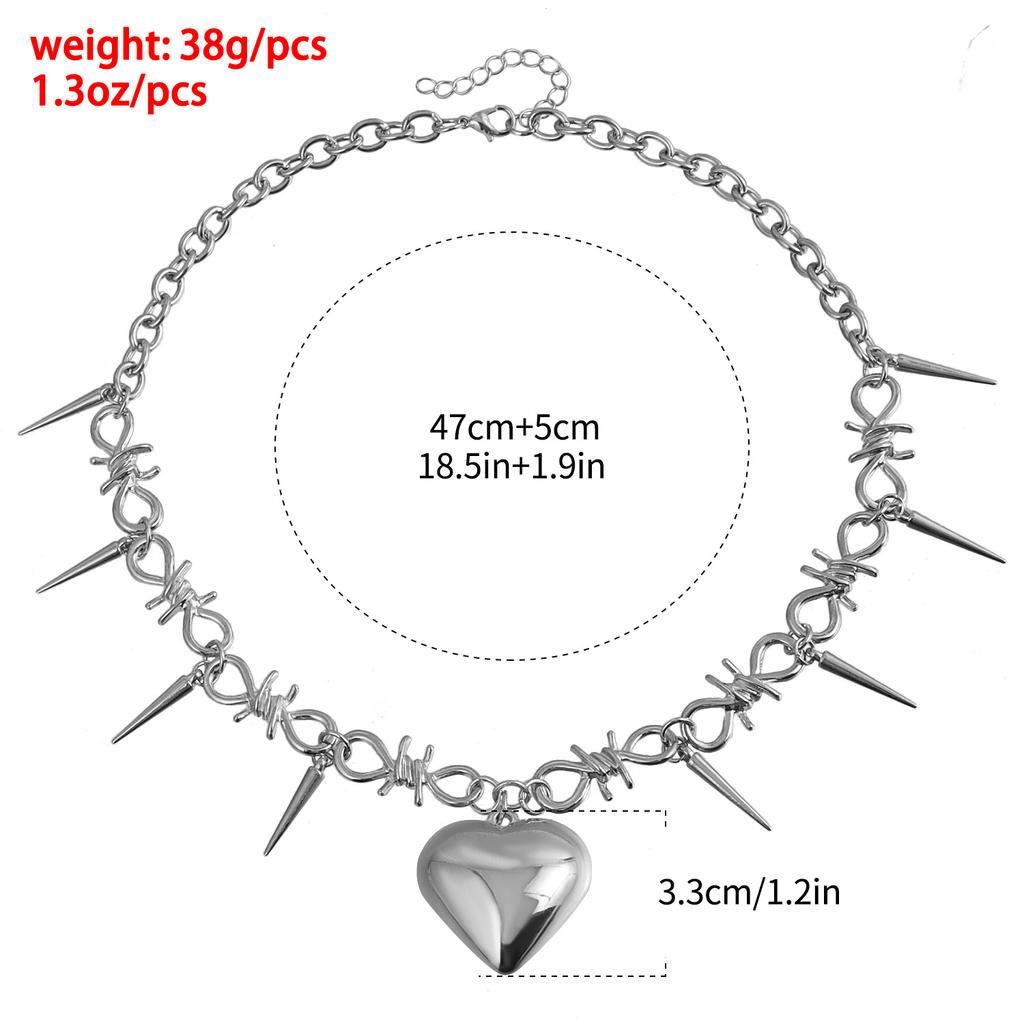 Accessories, Gothic Diablo Vintage Love Collarbone Chain Personality Hip Hop Thorns Necklace