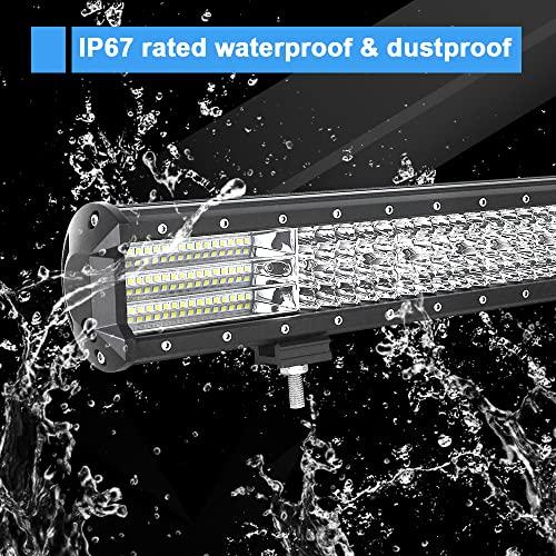 Willpower 17" 450W LED Light Bar 12V 24V LED Work Light Wide and Narrow Angle LED Work Light IP67 High Brightness LED Floodlight 6000K White