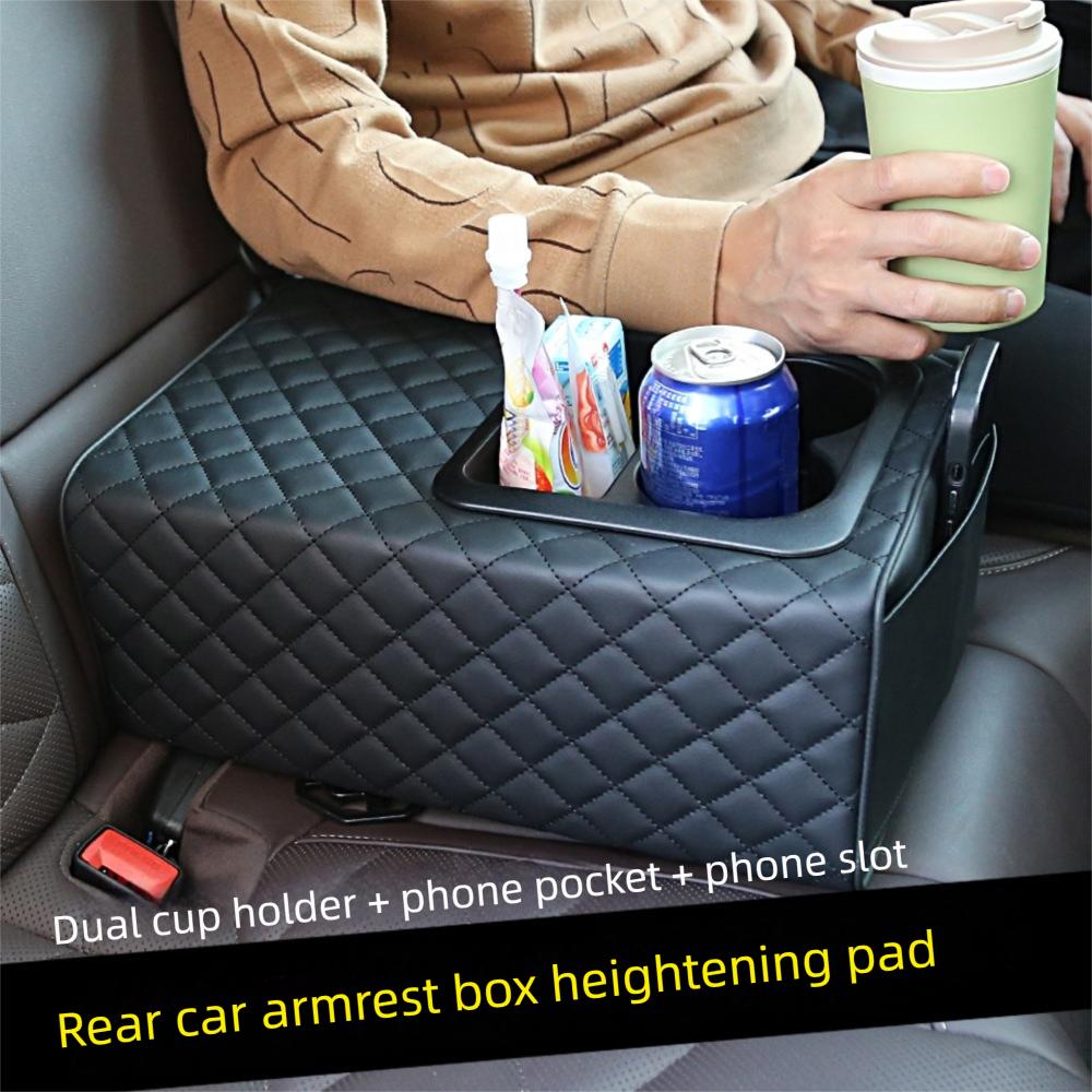 Height Increasing Rear Seat Armrest Console Multifunctional Backseat Console  Auto Interior